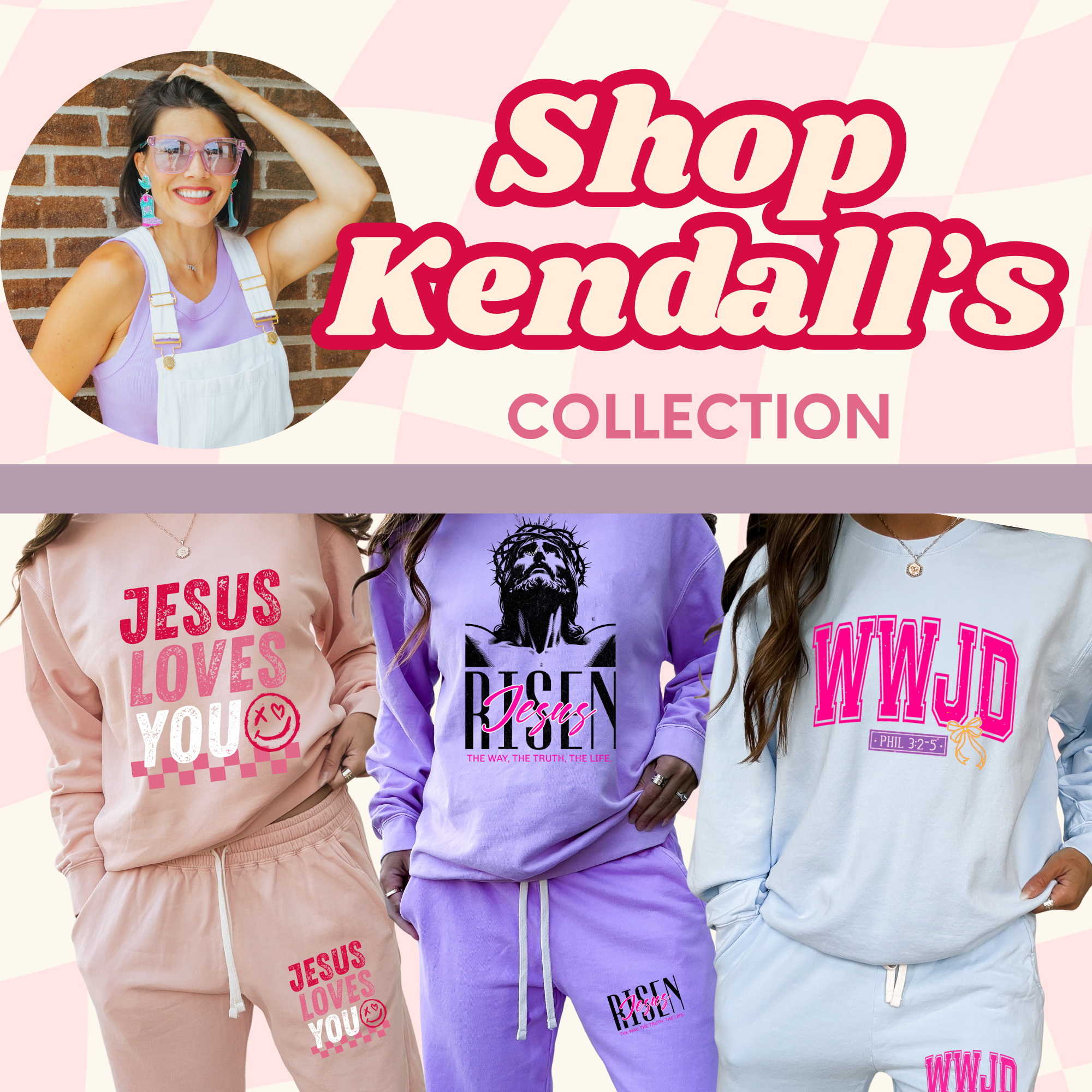 Kendall’s Collection Jesus Loves You | Comfort Colors Top | Inspirational Faith Shirt | Gift for Believers | Stylish Religious Apparel