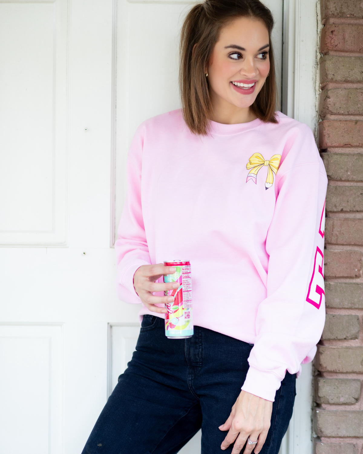 Coquette Bow that Patriot Teacher Crew Heavy Blend™ Crewneck Sweatshirtwneck 18000 Gildan