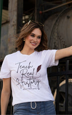 Teach Real History | Comfort Colors T-shirt | Teacher Shirt | Stylish Trendy Apparel