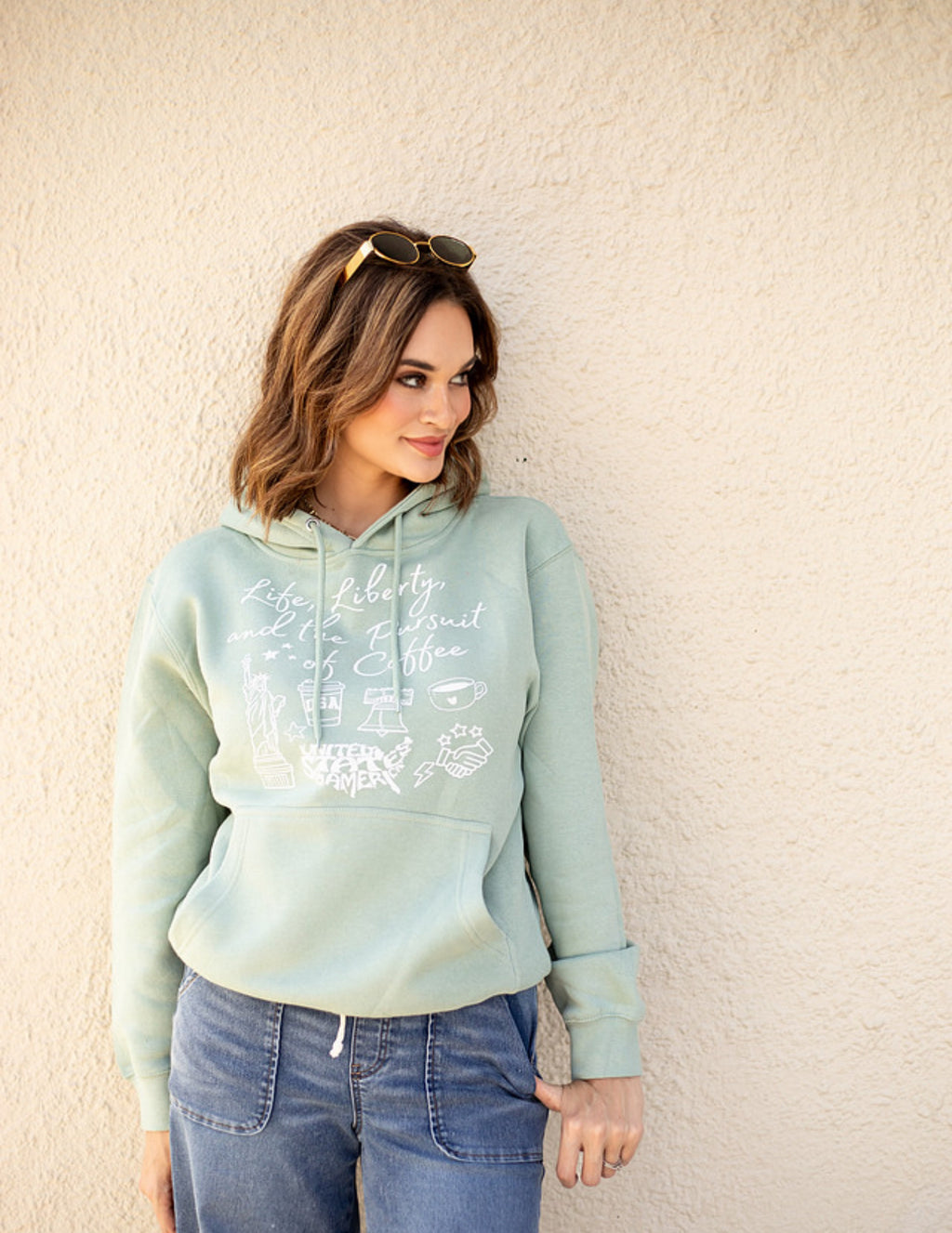 Life Liberty and the pursuit of Coffee | Hoodie - Crewneck | Teacher Shirt | Stylish Trendy Apparel