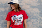 We educate We don't indoctronate Patriotic | Comfort Colors T-shirt | Teacher Shirt | Stylish Trendy Apparel
