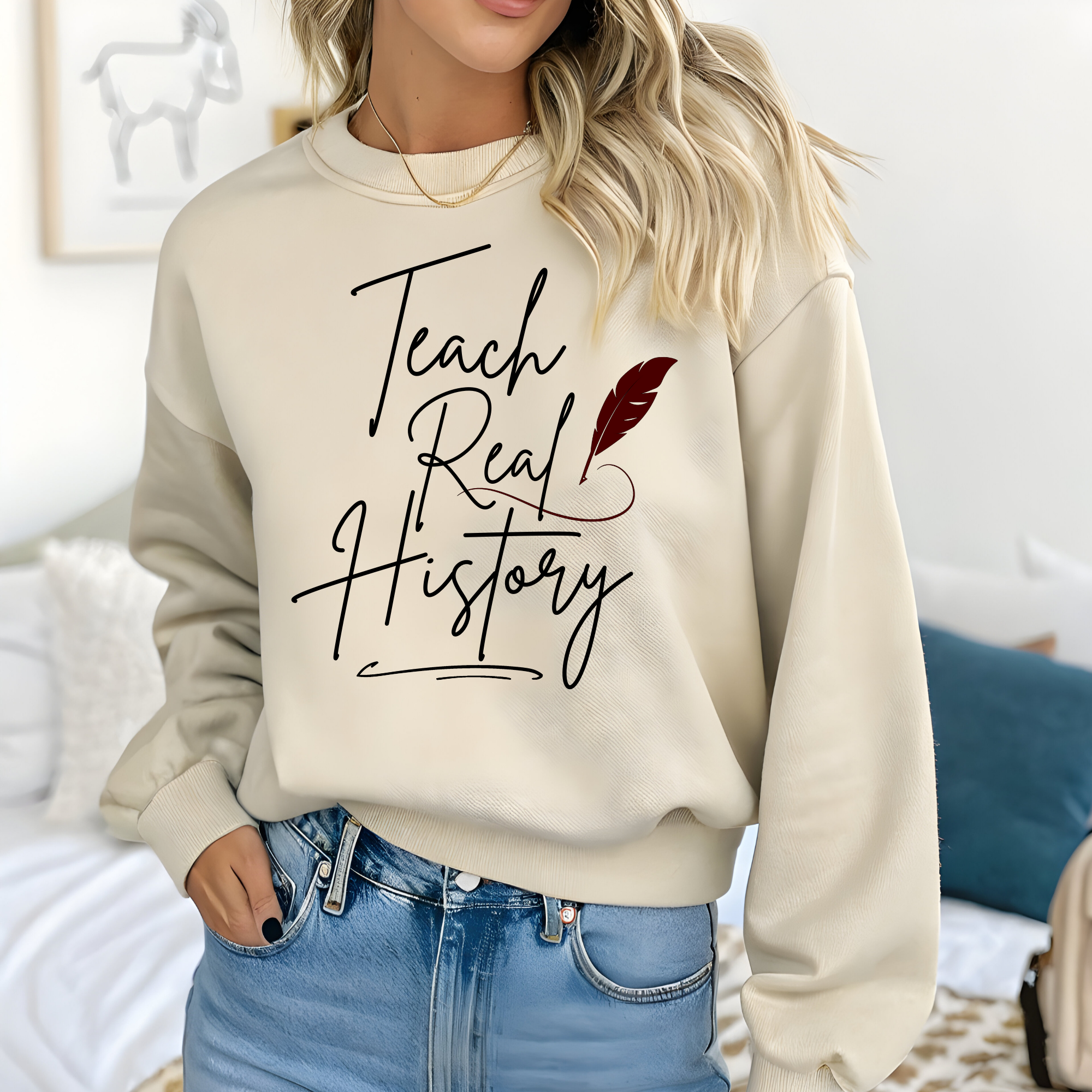 Teach Real History | Hoodie - Crewneck | Teacher Shirt | Stylish Trendy Apparel
