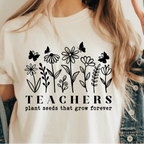 Teachers Plant seeds that grow forever Teacher shirt | 100% Cotton Tshirt | teacher Shirt | Stylish Trendy School Apparel nn